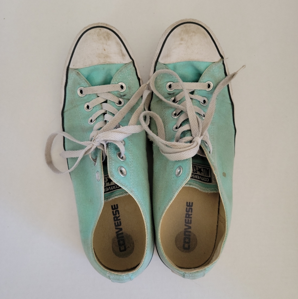 Low Top Converse Chucks Canvas Aqua Blue
